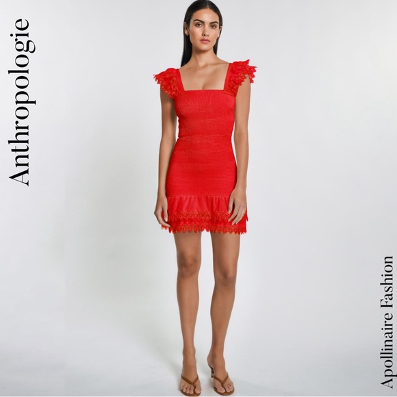 Anthropology by PEIXOTO - Red Belle Ruched Mini Dress - Picture 2 of 7